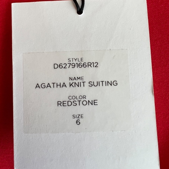 Red Diane von Furstenberg Agatha Knit Suiting Dress - Picture 6 of 7